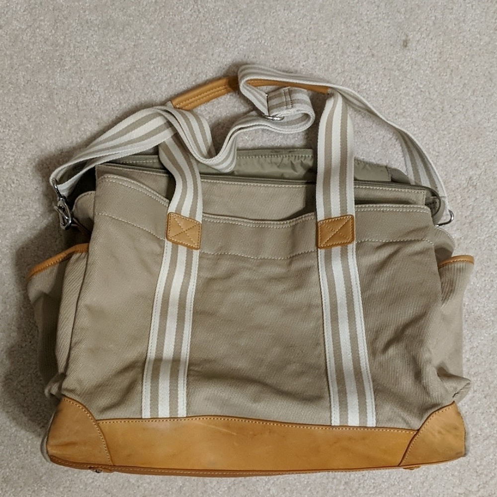 Pottery Barn Classic Diaper Bag Beach Tote, Khaki
